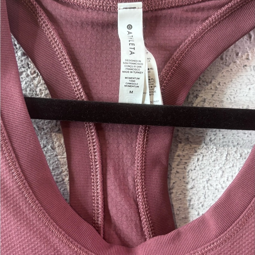 Athleta Women's Burgundy Tank Top - Picture 3 of 4